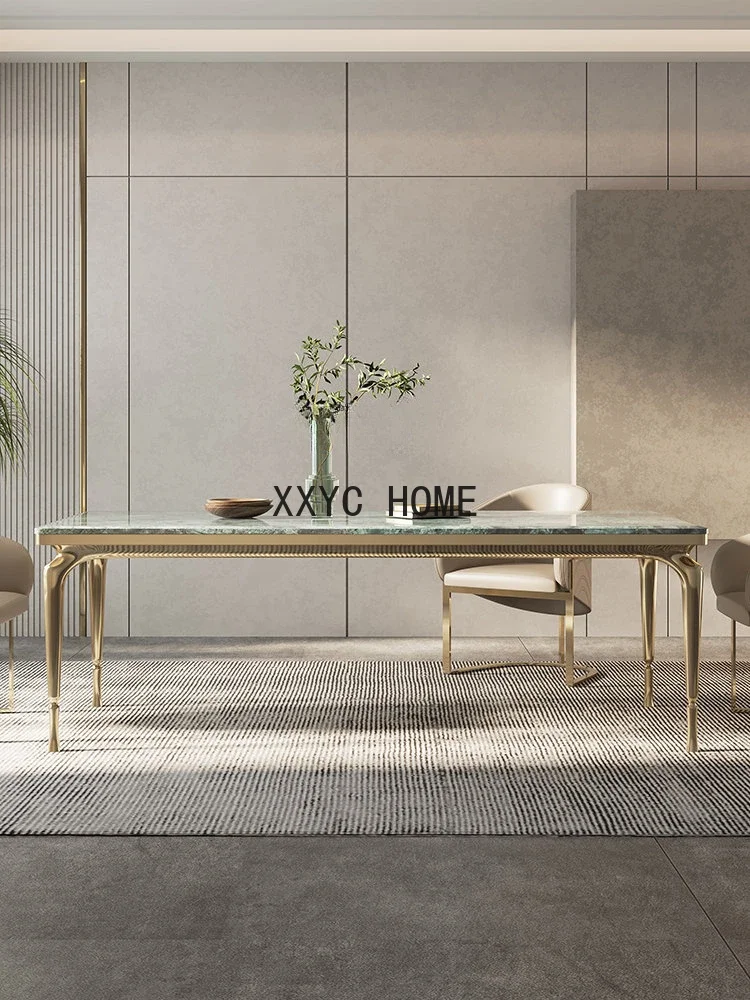 Emerald Luxury Stone High-End Italian Natural Marble Rectangular Dining Table
Emerald Luxury Stone High-End Italian Natural Marble Rectangular Dining Table
