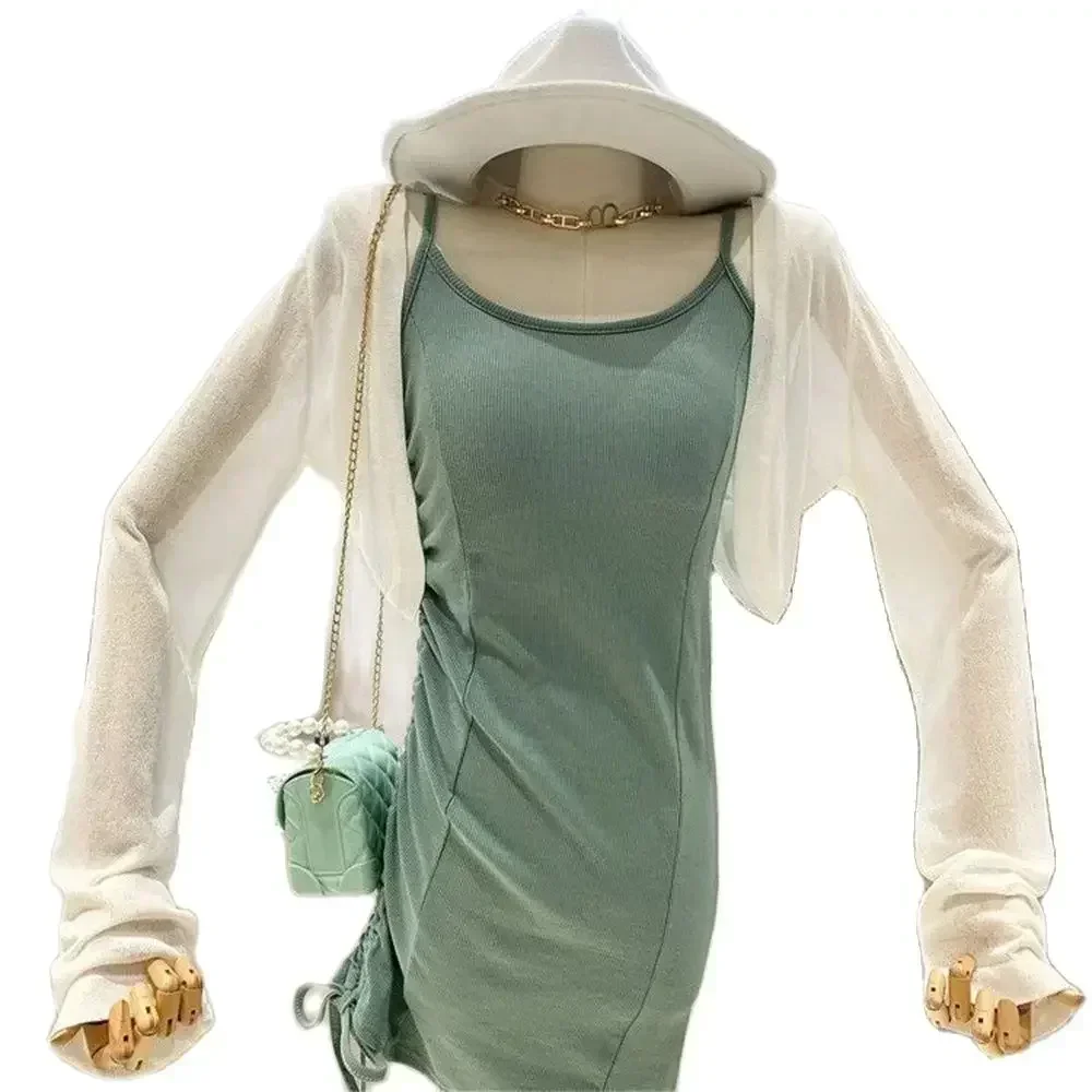 2025 Black White Sun Protection Cardigan Women Summer Long Sleeve Thin See Through Crop Tops Female Simple Solid Cardigans
2025 Black White Sun Protection Cardigan Women Summer Long Sleeve Thin See Through Crop Tops Female Simple Solid Cardigans