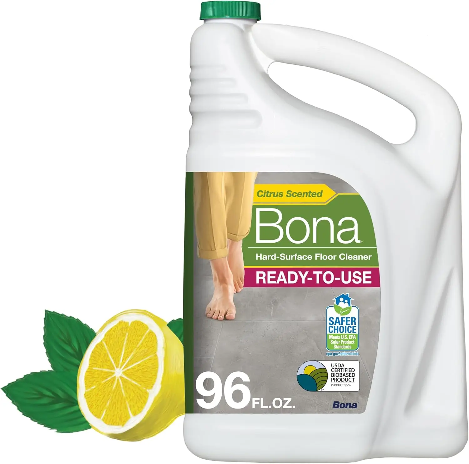 Multi-Surface Floor Cleaner Refill 96 fl oz for Spray Mop, Lemon Mint, Residue-Free for Stone Tile Laminate Vinyl
Multi-Surface Floor Cleaner Refill 96 fl oz for Spray Mop, Lemon Mint, Residue-Free for Stone Tile Laminate Vinyl