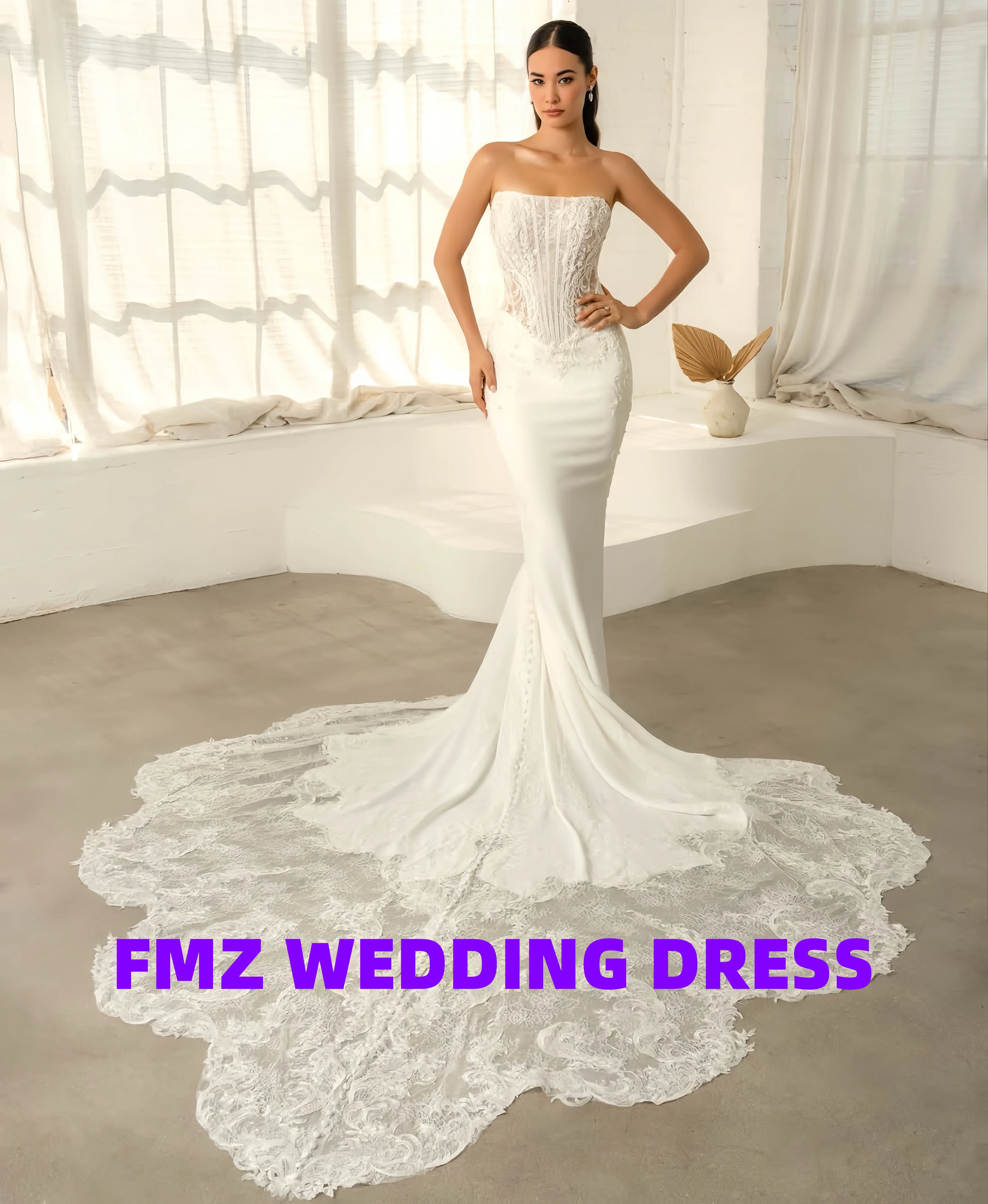 Сексуальное свадебное платье по индивидуальному заказу, атласное свадебное платье русалки без бретелек и без рукавов для женщин, платья de novia
Сексуальное свадебное платье по индивидуальному заказу, атласное свадебное платье русалки без бретелек и без рукавов для женщин, платья de novia