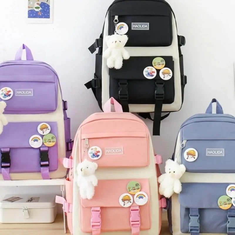 Autumn New Canvas Backpack Women's Korean Version Large Capacity Five-Piece Set Middle School Student Backpack College Student S
Autumn New Canvas Backpack Women's Korean Version Large Capacity Five-Piece Set Middle School Student Backpack College Student S
