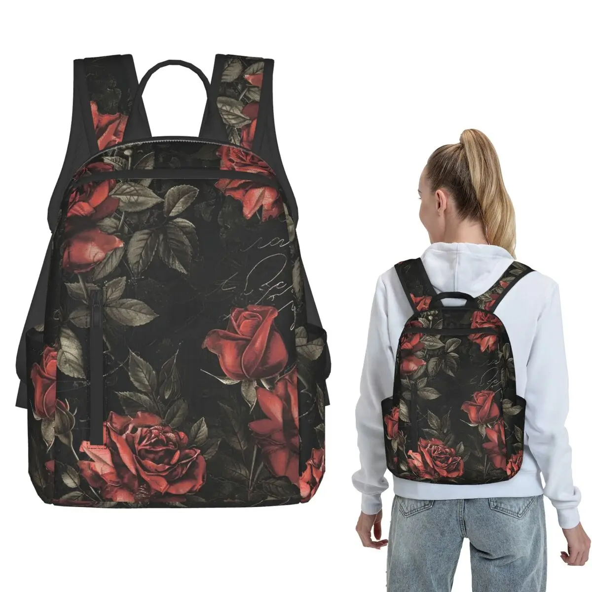 Realistic Red Rose In Dark Pattern Backpack Large Capacity Kids BookBag School Bag Shoulder Bags for Men Women
Realistic Red Rose In Dark Pattern Backpack Large Capacity Kids BookBag School Bag Shoulder Bags for Men Women
