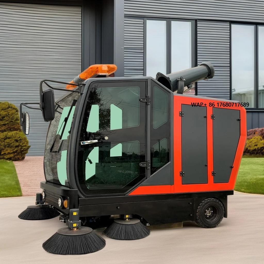 48V Large Capacity Electric Ride-On Road Sweeper for Hotels Multifunctional New Gearbox Leaf-Collector Core Brush Motor Cleaning
48V Large Capacity Electric Ride-On Road Sweeper for Hotels Multifunctional New Gearbox Leaf-Collector Core Brush Motor Cleaning
