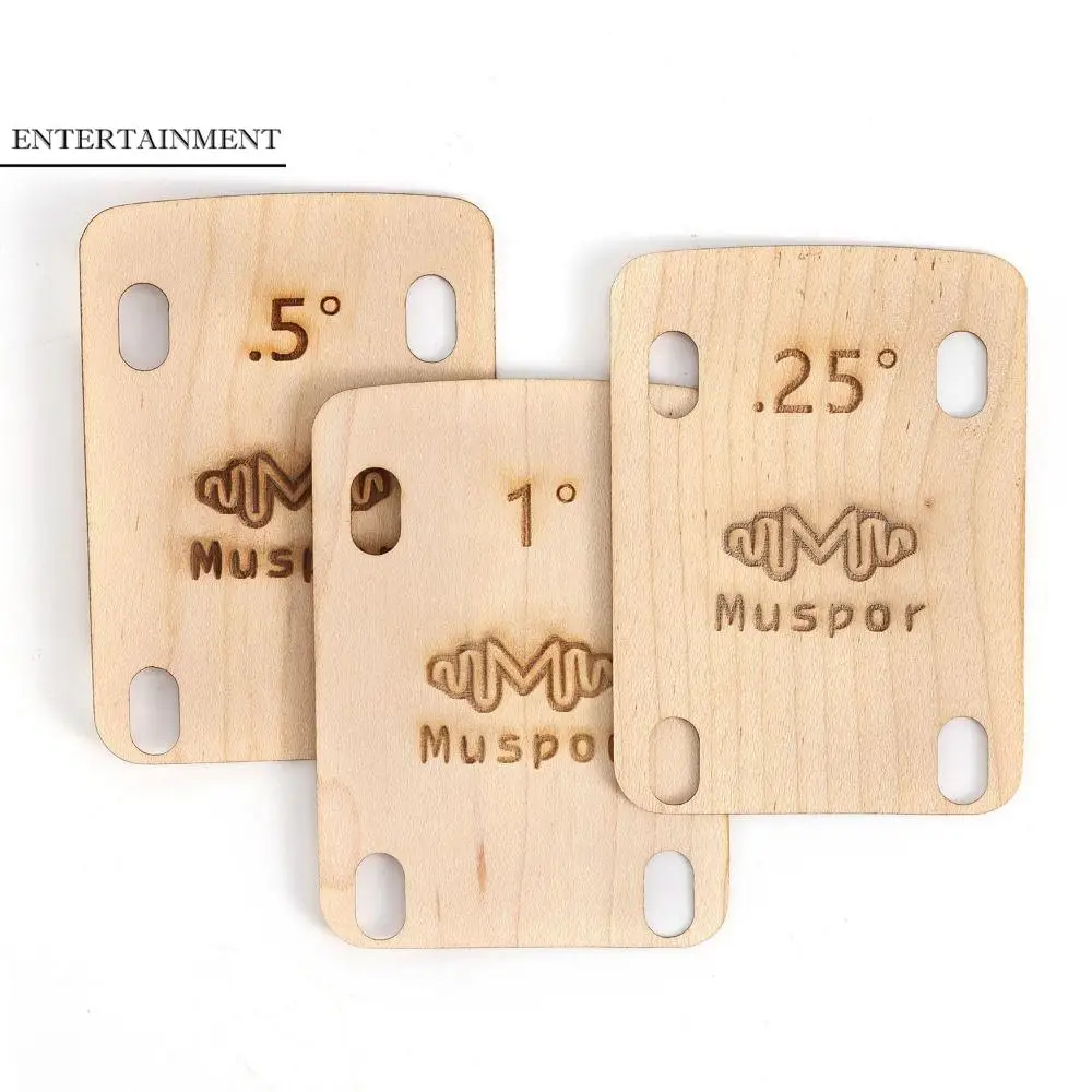 3 Pcs 0.25 0.5 1 Degree Guitar Neck Shims Maple Plate Thickness Guitar Maple Plate Replacement Solid Wood Guitar Neck Shim
3 Pcs 0.25 0.5 1 Degree Guitar Neck Shims Maple Plate Thickness Guitar Maple Plate Replacement Solid Wood Guitar Neck Shim