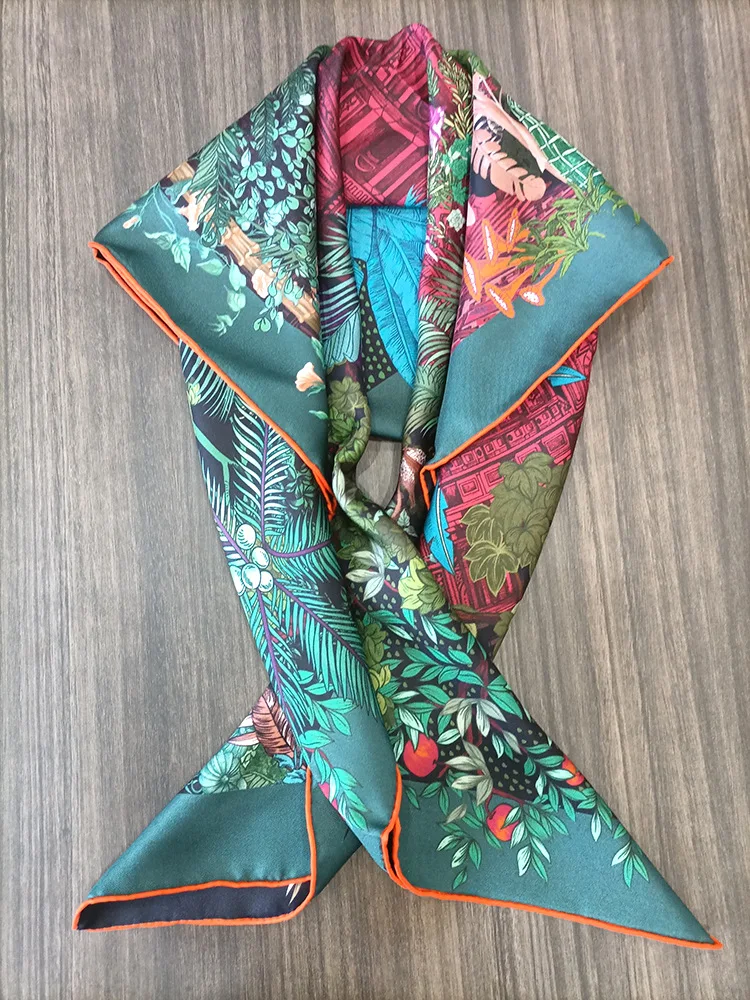 Silk Scarf 90CM Women Hand Rolled Square Bandanas Head Bag Accessories Luxury Designers 90 18MM Shawls Hair Neck Scarves
Silk Scarf 90CM Women Hand Rolled Square Bandanas Head Bag Accessories Luxury Designers 90 18MM Shawls Hair Neck Scarves