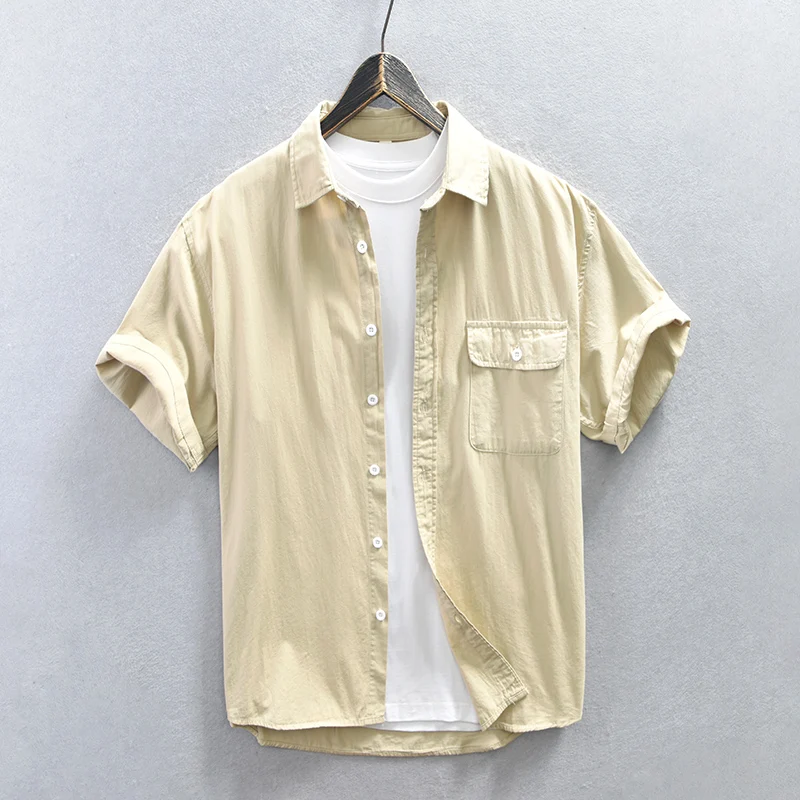 Solid Casual Short Sleeve Shirt for Men Summer New Cotton Loose Outdoor Shirts Oversized Size Men's Clothing
Solid Casual Short Sleeve Shirt for Men Summer New Cotton Loose Outdoor Shirts Oversized Size Men's Clothing