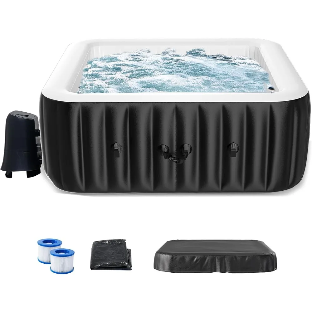 4-6 Person Inflatable Hot Tub, with 130 Bubble Jets, Outdoor Spa Set Included Heater,
4-6 Person Inflatable Hot Tub, with 130 Bubble Jets, Outdoor Spa Set Included Heater,