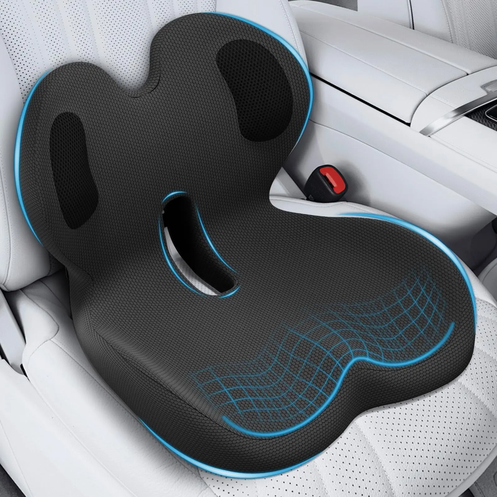 Ergonomic L-Shaped Car Seat Cushion With Lumbar Support, Memory Foam Pad For Driving Comfort And Posture Relief (Black)
Ergonomic L-Shaped Car Seat Cushion With Lumbar Support, Memory Foam Pad For Driving Comfort And Posture Relief (Black)