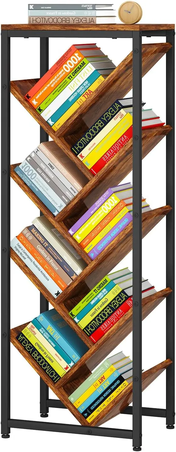 9 Tier Tree Bookshelf, Floor Standing Wood Bookshelf for Narrow Space, Storage Organizer Bookcase for Books/CDs/Movies,
9 Tier Tree Bookshelf, Floor Standing Wood Bookshelf for Narrow Space, Storage Organizer Bookcase for Books/CDs/Movies,