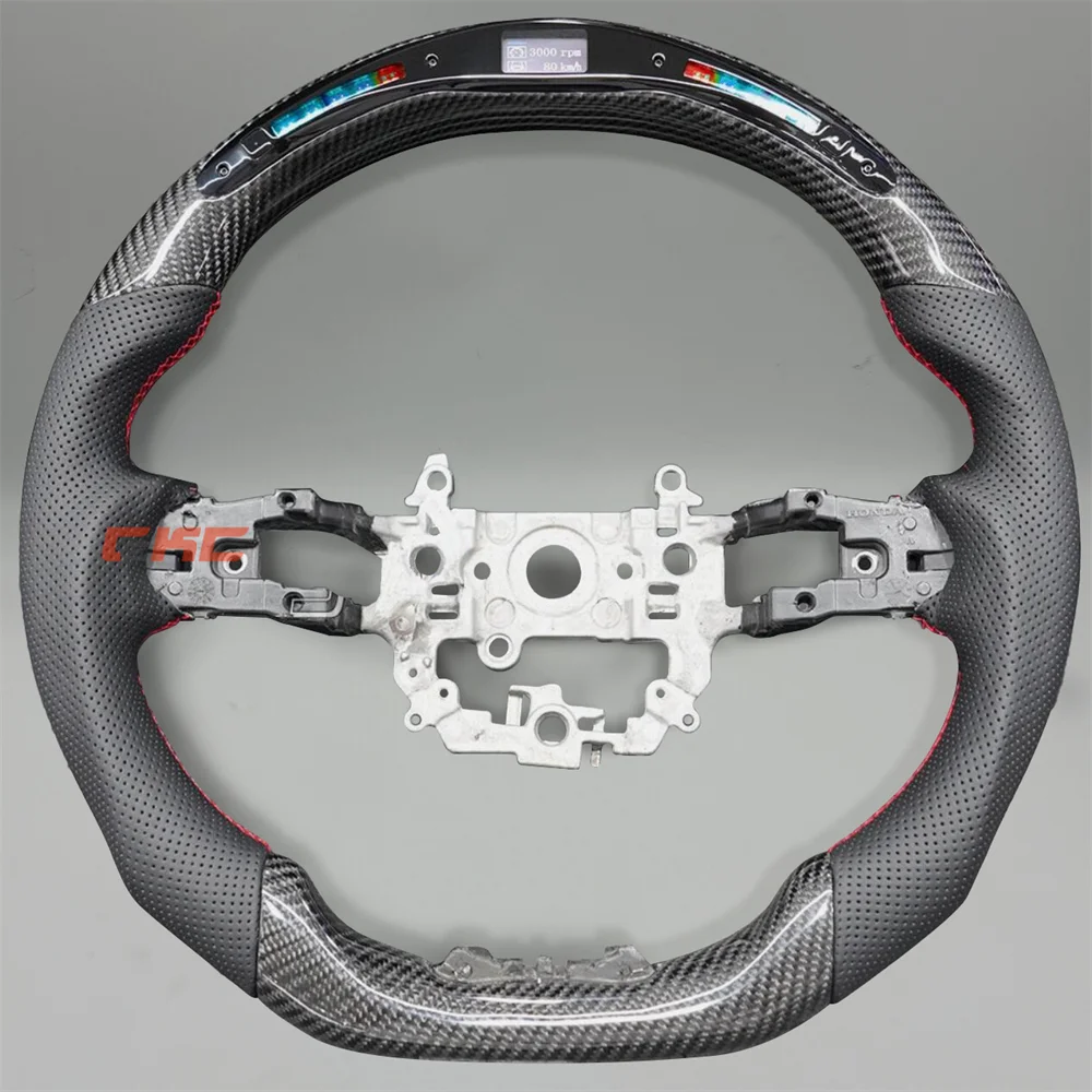 For H-onda C-ivic 2022 2023 2024 2025 Customized Black Carbon Fiber LED Black Perforated Leather Steering Wheel Car accessories
For H-onda C-ivic 2022 2023 2024 2025 Customized Black Carbon Fiber LED Black Perforated Leather Steering Wheel Car accessories