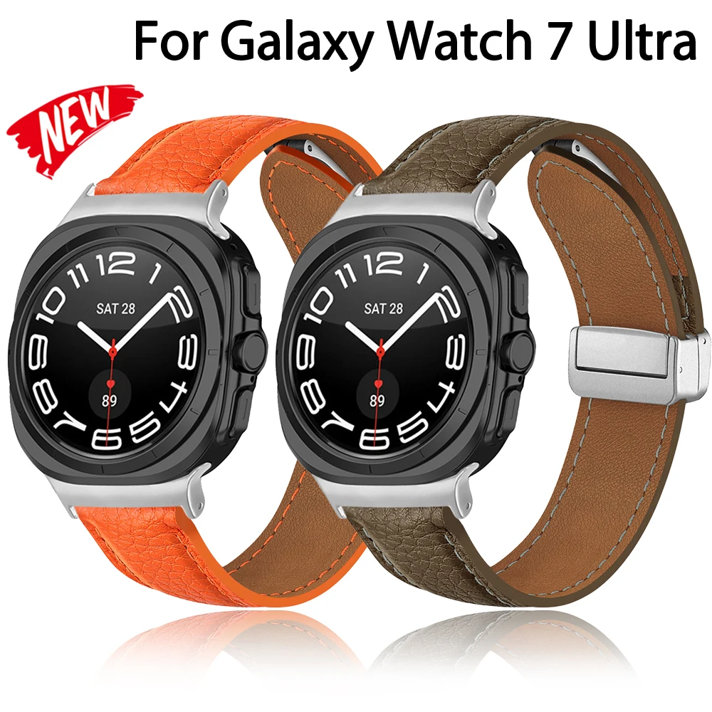 Pop Compatible With Samsung Galaxy Watch7 Ultra 47MM Smart Watch With Leather Pebbled Magnetic Strap Quick Release Band
Pop Compatible With Samsung Galaxy Watch7 Ultra 47MM Smart Watch With Leather Pebbled Magnetic Strap Quick Release Band