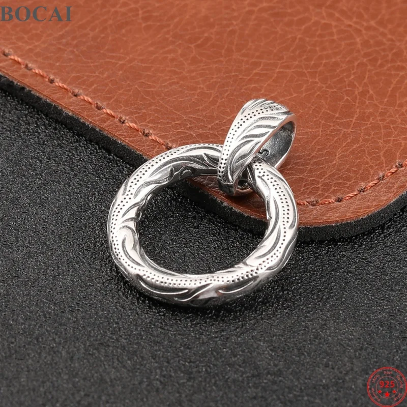 BOCAI NEW S925 Sterling Silver Charms Pendants for Men Women Antique Eternal Rattan Pattern Charm Punk Fine Choice Jewelry
BOCAI NEW S925 Sterling Silver Charms Pendants for Men Women Antique Eternal Rattan Pattern Charm Punk Fine Choice Jewelry