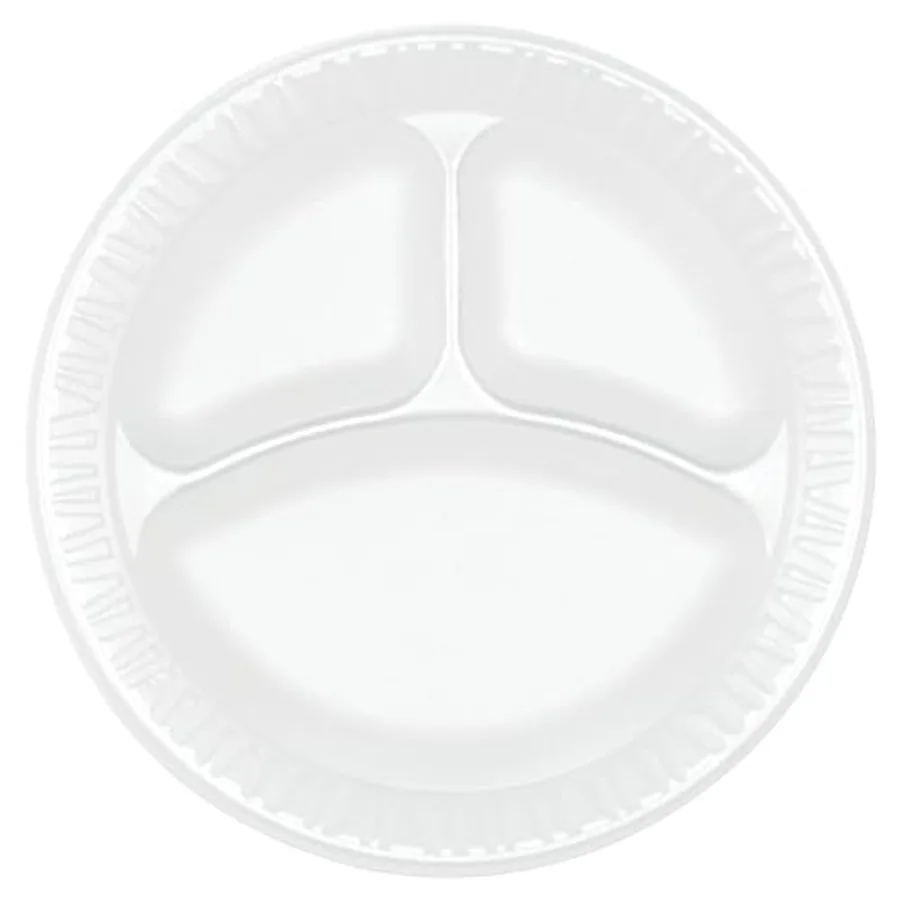 Dart 9CPWCR 9 in White Unlaminated Foam 3 Comp Plate Case of 500
Dart 9CPWCR 9 in White Unlaminated Foam 3 Comp Plate Case of 500
