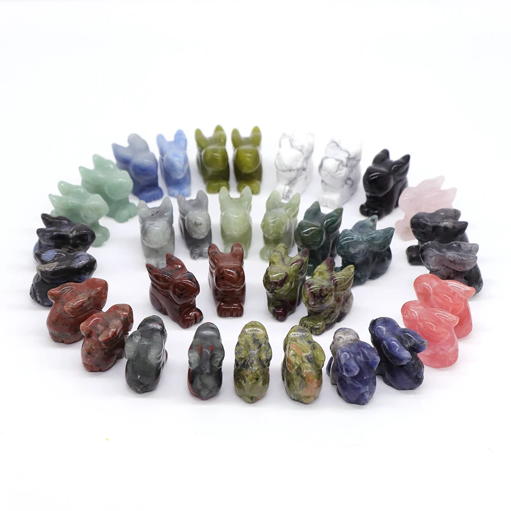 0.9" Mini Rabbit Natural Stones Statue Healing Crystals Carved Animal Figurine Crafts DIY Jewelry Home Decor Ornaments Wholesale
0.9" Mini Rabbit Natural Stones Statue Healing Crystals Carved Animal Figurine Crafts DIY Jewelry Home Decor Ornaments Wholesale