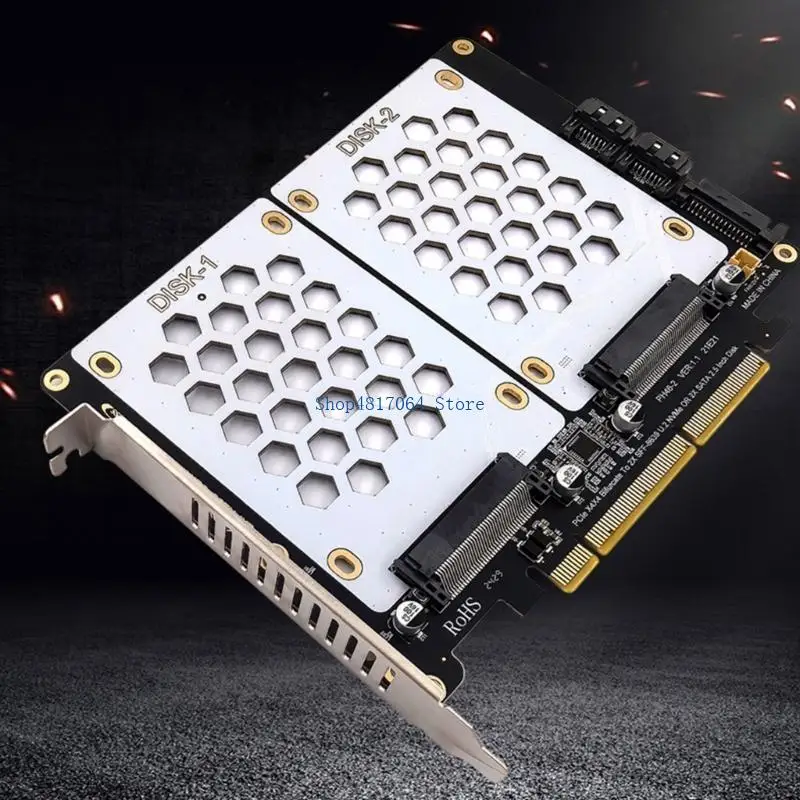 T3LB PH46-2 2Bay Split Adapter Conversion Card for NVMe and 2.5 Disk in Computers
T3LB PH46-2 2Bay Split Adapter Conversion Card for NVMe and 2.5 Disk in Computers