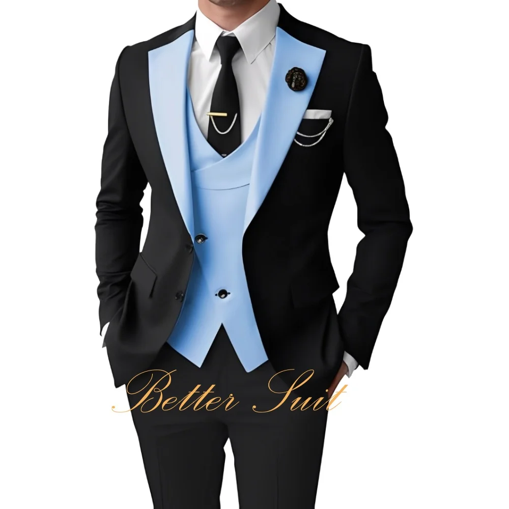 Formal Men Suit Set Wedding Groom's Tuxedo Slim Fit 3 Pieces Set Blazer Vest Pants Prom Party Men's Suits
Formal Men Suit Set Wedding Groom's Tuxedo Slim Fit 3 Pieces Set Blazer Vest Pants Prom Party Men's Suits