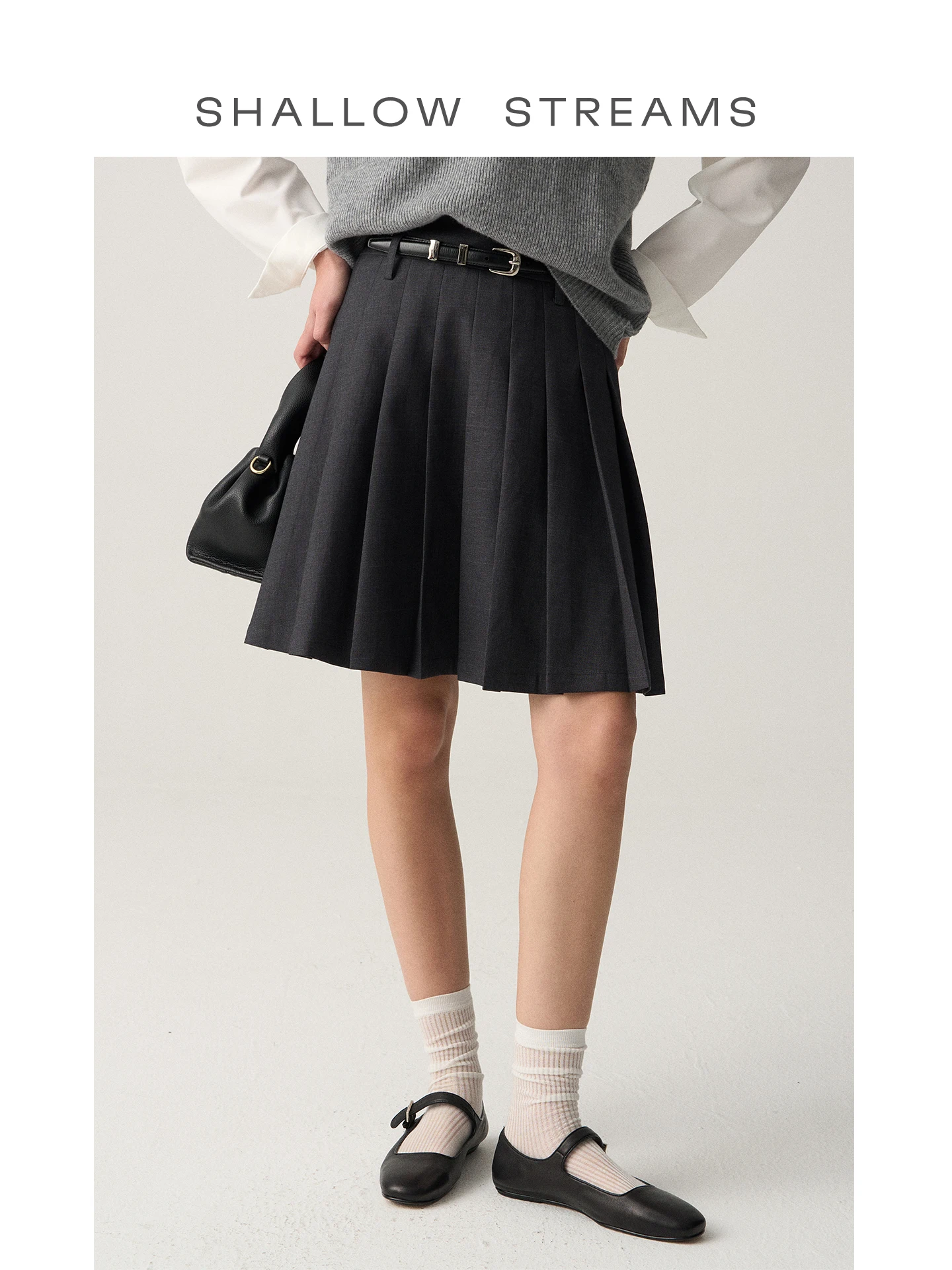 Gray Knowledgeable Girls High Waist A-Line Skirt Cotton Polyester Blend Casual Style Half-length Pleated Skirt for Autumn
Gray Knowledgeable Girls High Waist A-Line Skirt Cotton Polyester Blend Casual Style Half-length Pleated Skirt for Autumn