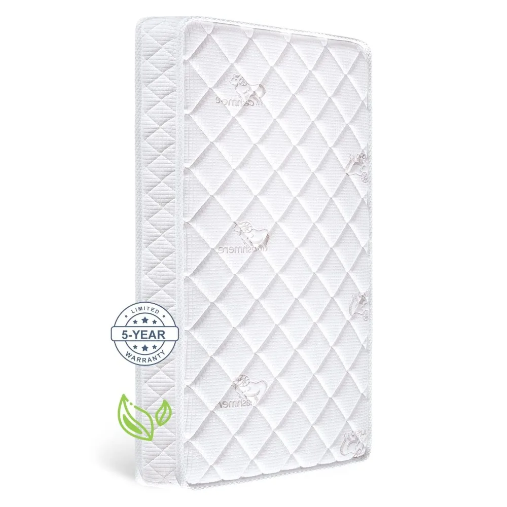 Premium Crib & Toddler Mattress,100% Knitted Fabric, Premium Fleece Surface-Hypoallergenic, 5" Thick Firm Soft Crib Mattress, No
Premium Crib & Toddler Mattress,100% Knitted Fabric, Premium Fleece Surface-Hypoallergenic, 5" Thick Firm Soft Crib Mattress, No