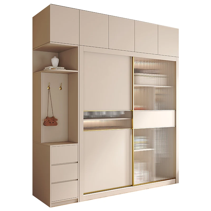 Sliding door wardrobe household bedroom modern simple cream style light luxury sliding door cabinet small apartment storage ward
Sliding door wardrobe household bedroom modern simple cream style light luxury sliding door cabinet small apartment storage ward