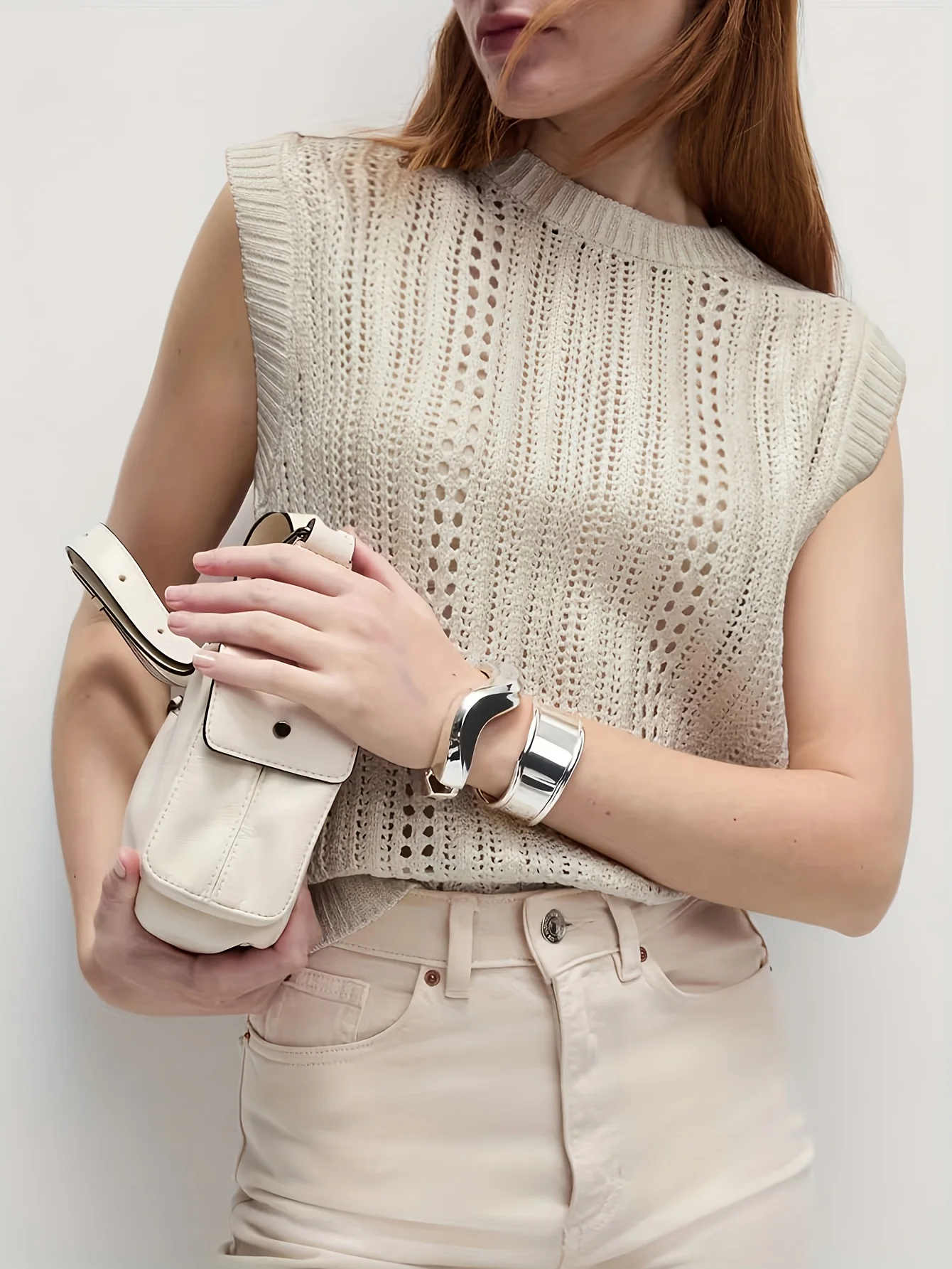 Ladies New Fashion Versatile Elegant Round Neck Knitted Sleeveless Women's Knitted Pullover Vest
Ladies New Fashion Versatile Elegant Round Neck Knitted Sleeveless Women's Knitted Pullover Vest