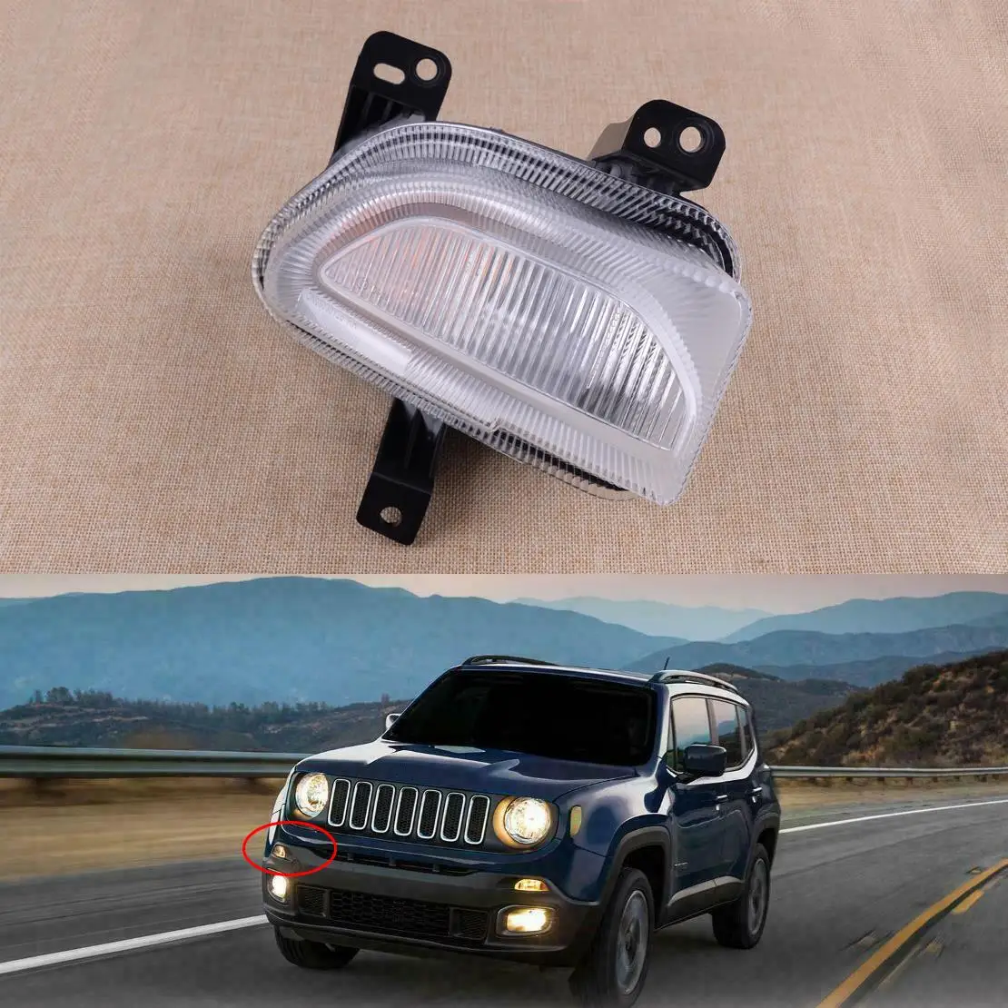 Правый дневный ходовой противотуманный указатель поворота, лампа DRL, подходит для Jeep Renegade 2015 2016 2017 2018
Правый дневный ходовой противотуманный указатель поворота, лампа DRL, подходит для Jeep Renegade 2015 2016 2017 2018