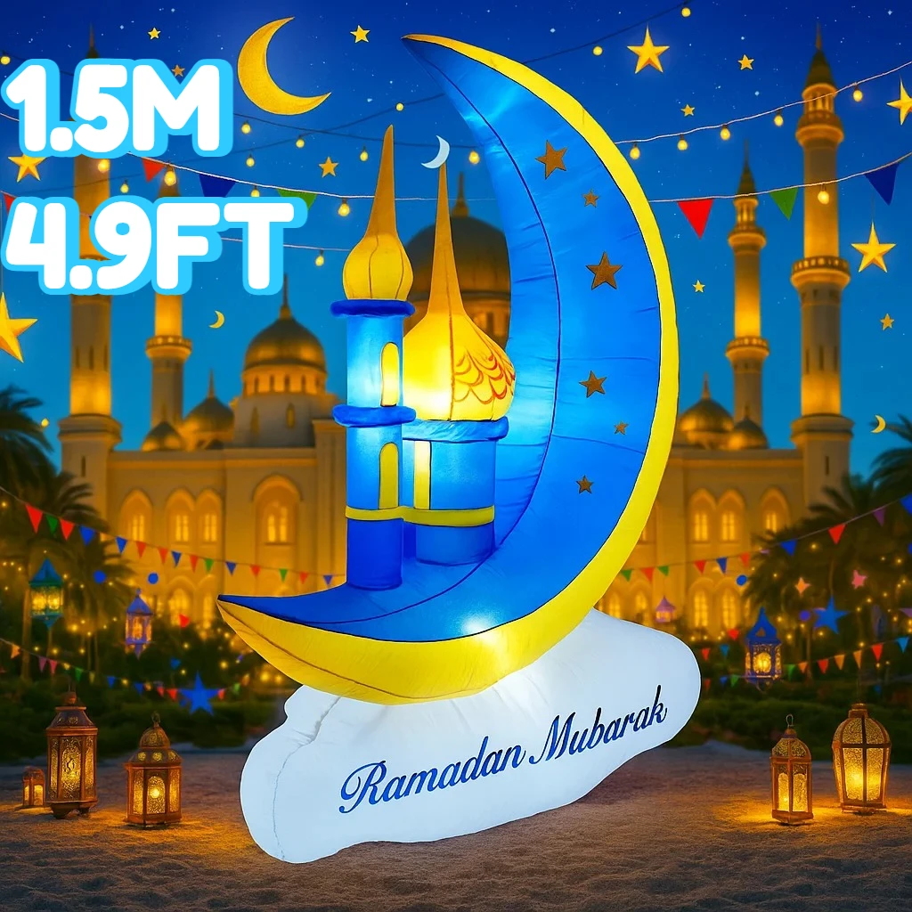 Лунное облако DIY Декор Надувная модель 1,5 м/4,9 футов Мусульманский фестиваль Рамадана Праздник Ид Двор Светодиодный светильник Орнамент Подарочная игрушка Украшение
Лунное облако DIY Декор Надувная модель 1,5 м/4,9 футов Мусульманский фестиваль Рамадана Праздник Ид Двор Светодиодный светильник Орнамент Подарочная игрушка Украшение