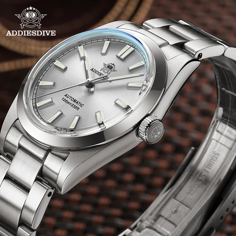 ADDIESDIVE Luxury Men Stainless Steel Watch Sapphire Glass 100m Waterproof Wristwatch Super Luminous Automatic Watches For Men
ADDIESDIVE Luxury Men Stainless Steel Watch Sapphire Glass 100m Waterproof Wristwatch Super Luminous Automatic Watches For Men