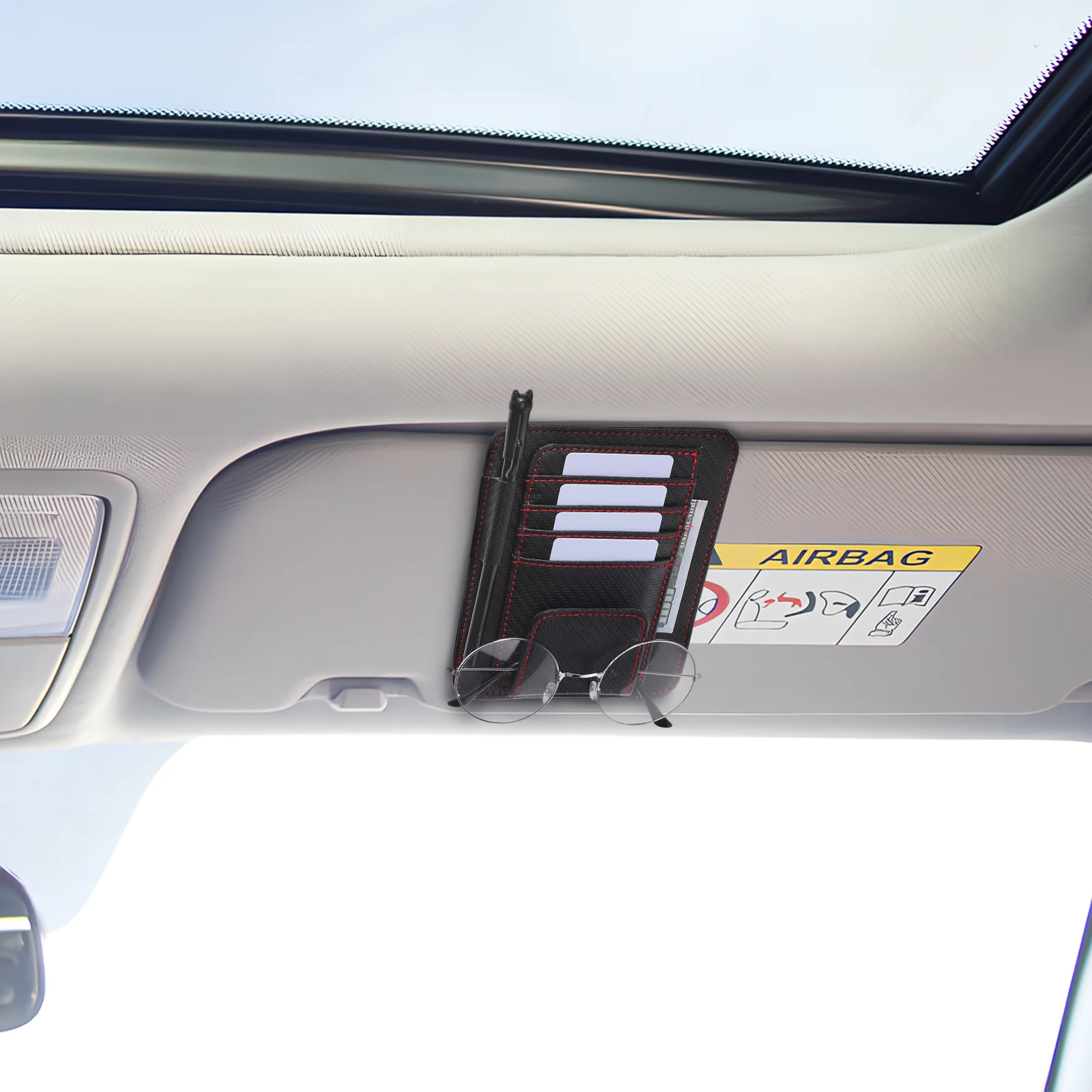 Visor ganizer ID Storage Folder Black Clip Large Capacity Truck Accessories Interior Multi Functionality Strong Material
Visor ganizer ID Storage Folder Black Clip Large Capacity Truck Accessories Interior Multi Functionality Strong Material