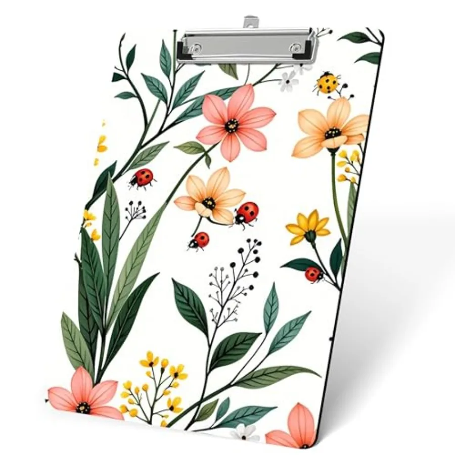 Wildflowers Wooden Clipboard, Ladybug Clip Board with Low Profile Metal Clip, 9 x 12.5 in Clipboard for Students, Teacher, Man,
Wildflowers Wooden Clipboard, Ladybug Clip Board with Low Profile Metal Clip, 9 x 12.5 in Clipboard for Students, Teacher, Man,