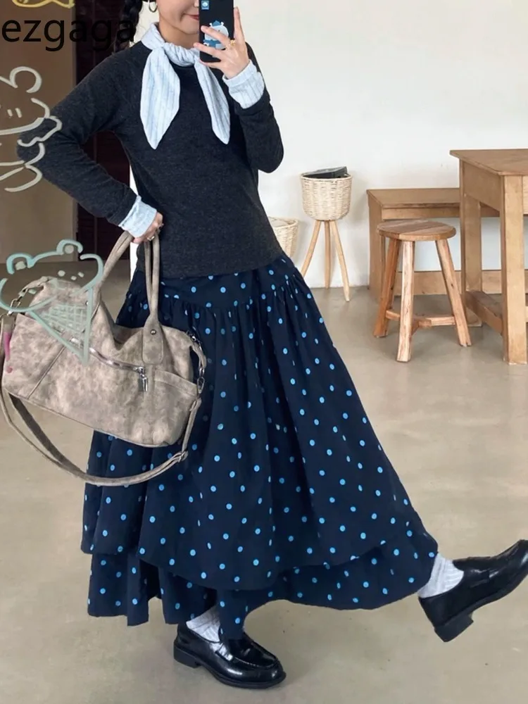 Ezgaga Skirts Women Vintage Polka Dot Autumn Winter Fashion High Waist Loose Elegant Long Skirt Sweet Ladies Casual Chic
Ezgaga Skirts Women Vintage Polka Dot Autumn Winter Fashion High Waist Loose Elegant Long Skirt Sweet Ladies Casual Chic
