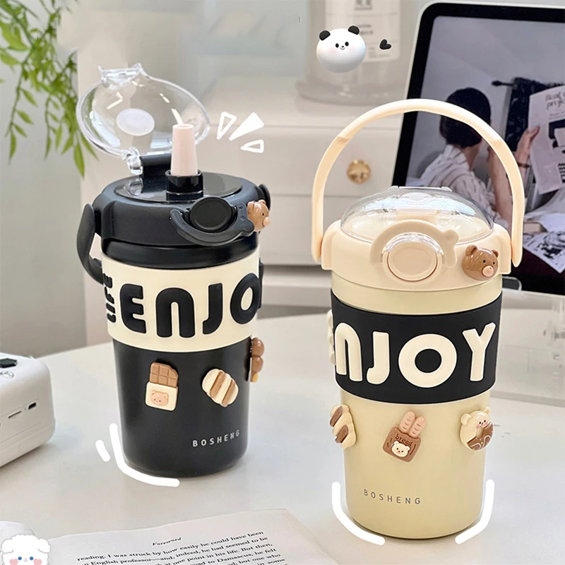 Cute Thermos For Hot Coffee Tea Travel Mug Stainless Steel Water Bottle Insulated Tumbler Portable Vacuum Flask Thermal Cup450ml
Cute Thermos For Hot Coffee Tea Travel Mug Stainless Steel Water Bottle Insulated Tumbler Portable Vacuum Flask Thermal Cup450ml