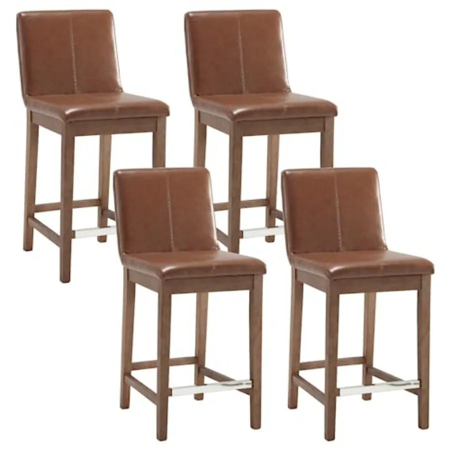 Counter Height Bar Stools Set of 4 Faux Leather Upholstered Kitchen Island Stools with Back and Distressed Wood Legs 26 Midcent
Counter Height Bar Stools Set of 4 Faux Leather Upholstered Kitchen Island Stools with Back and Distressed Wood Legs 26 Midcent
