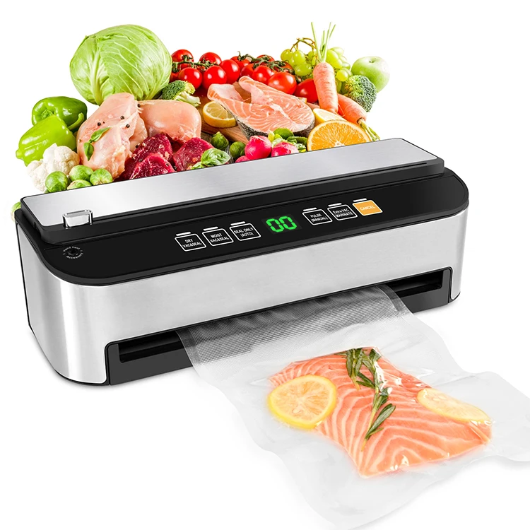 Commercial Grade Electric Vacuum Sealer Heavy-Duty Heat Sealing Machine with Roll Holder for Dry & Moist Food for Household Use
Commercial Grade Electric Vacuum Sealer Heavy-Duty Heat Sealing Machine with Roll Holder for Dry & Moist Food for Household Use