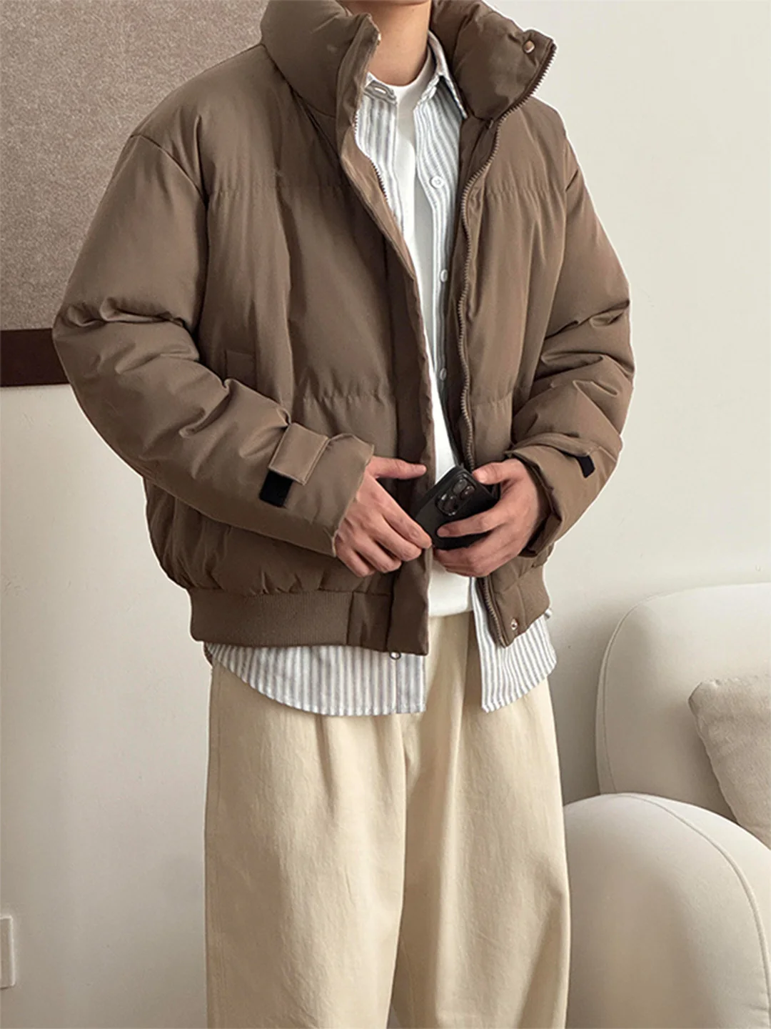 Retro American ort down Cotton Jaet Men's Winter Thi Warm Stand Collar Bread Sle Versatile Cotton Coat Trendy
Retro American ort down Cotton Jaet Men's Winter Thi Warm Stand Collar Bread Sle Versatile Cotton Coat Trendy