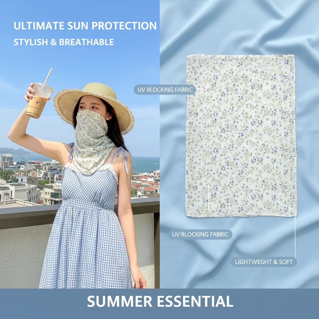 Women's Small Floral Summer Sunscreen Mask Full Face UV Protection Thin Veil Mask with Face Covering And Neck Protection
Women's Small Floral Summer Sunscreen Mask Full Face UV Protection Thin Veil Mask with Face Covering And Neck Protection