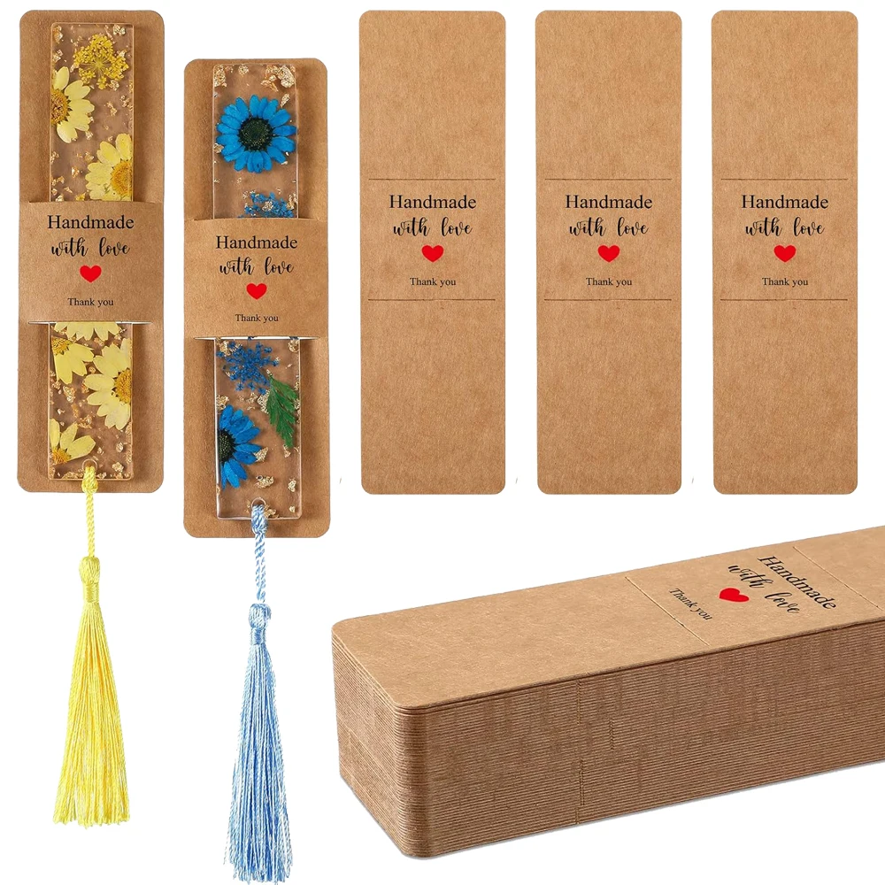 10/30/50 Pieces Resin Bookmark Holder Kraft Sleeves Display Cards for DIY Bookmark Wrapping Small Business Packaging Supplies
10/30/50 Pieces Resin Bookmark Holder Kraft Sleeves Display Cards for DIY Bookmark Wrapping Small Business Packaging Supplies