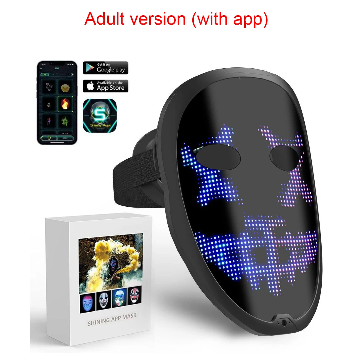 2026 Gesture Controlled Face Changing LED Mask Full-Color Bluetooth APP Connected for Halloween Party Dance Bar
2026 Gesture Controlled Face Changing LED Mask Full-Color Bluetooth APP Connected for Halloween Party Dance Bar