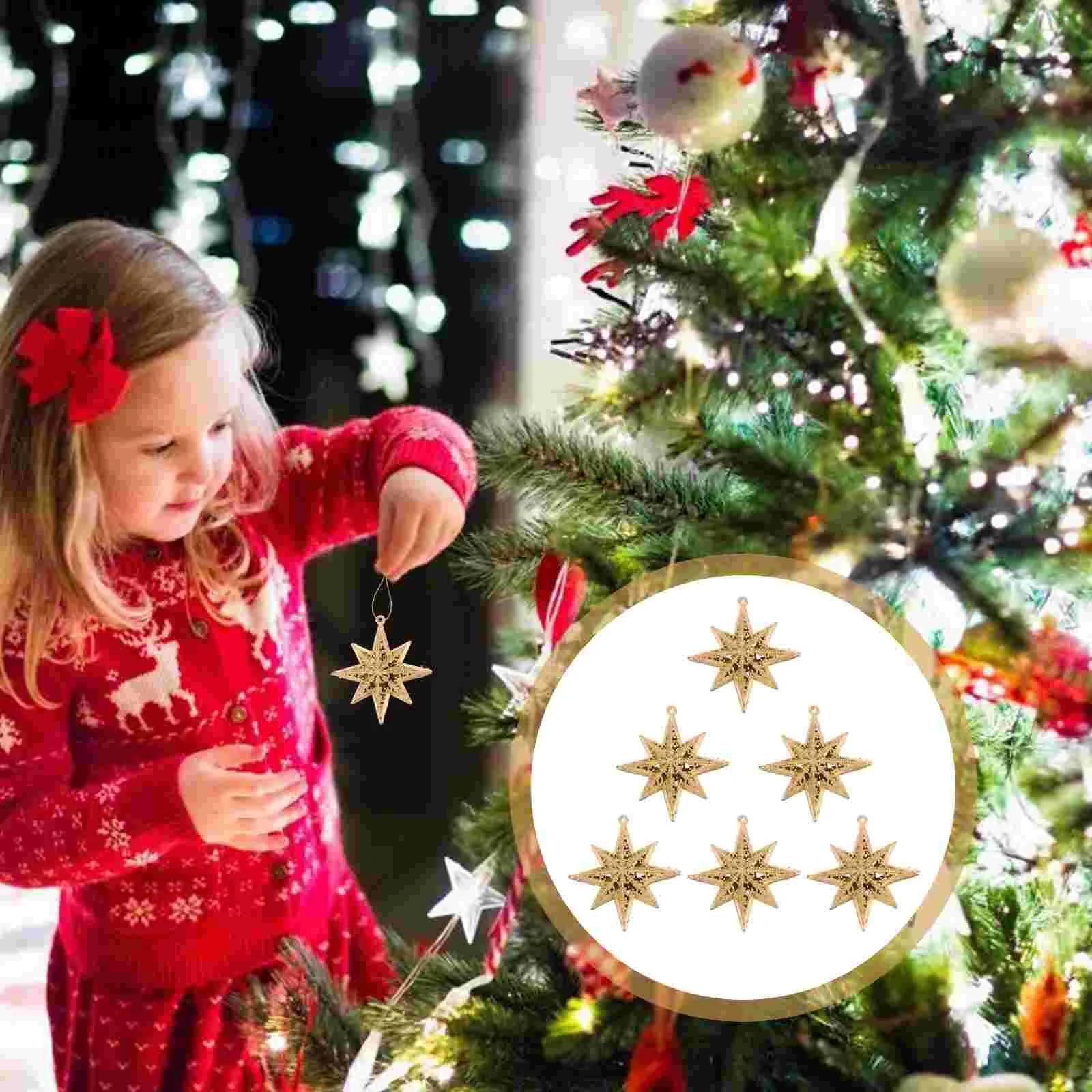 6 Pcs Sequins Christmas Star Pendant Car Decor Gold Ornaments Plastic Mini Glitter
6 Pcs Sequins Christmas Star Pendant Car Decor Gold Ornaments Plastic Mini Glitter