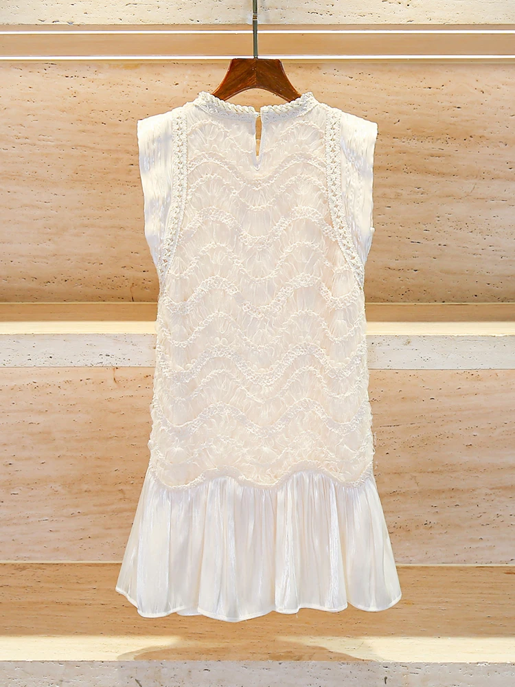 Ele Lace Trim Me Vest Dr Gentle Breeze Summer Faion High Waist ort Skirt round Ne A-Line Silhouette Color
Ele Lace Trim Me Vest Dr Gentle Breeze Summer Faion High Waist ort Skirt round Ne A-Line Silhouette Color