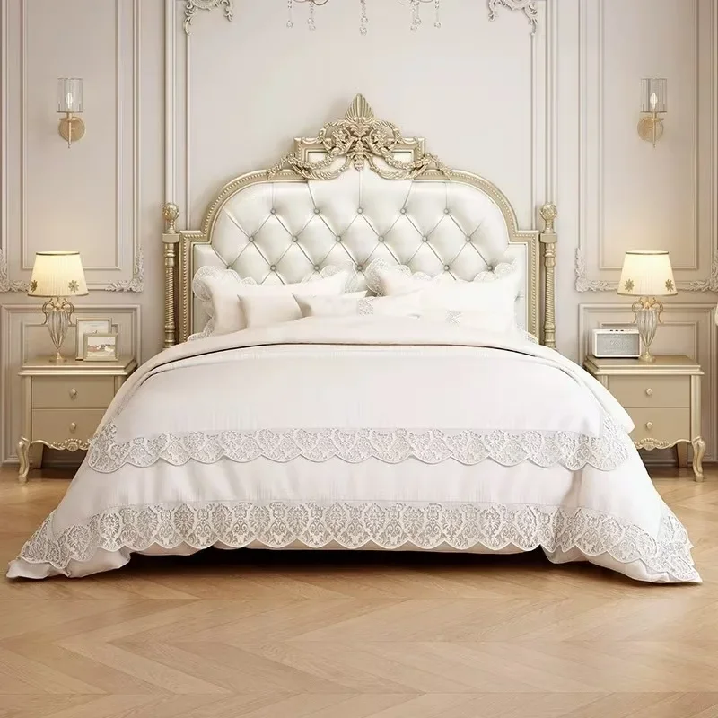 Trendy American Aesthetics Bed Light Luxury Modern Bed Simple Design Bedroom Princess Wedding Letto Matrimoniale Home Furniture
Trendy American Aesthetics Bed Light Luxury Modern Bed Simple Design Bedroom Princess Wedding Letto Matrimoniale Home Furniture