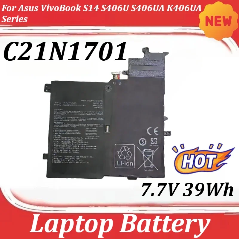 C21N1701 7.7V 39Wh Battery for Asus VivoBook S14 S406U S406UA K406UA Series Laptop Battery
C21N1701 7.7V 39Wh Battery for Asus VivoBook S14 S406U S406UA K406UA Series Laptop Battery