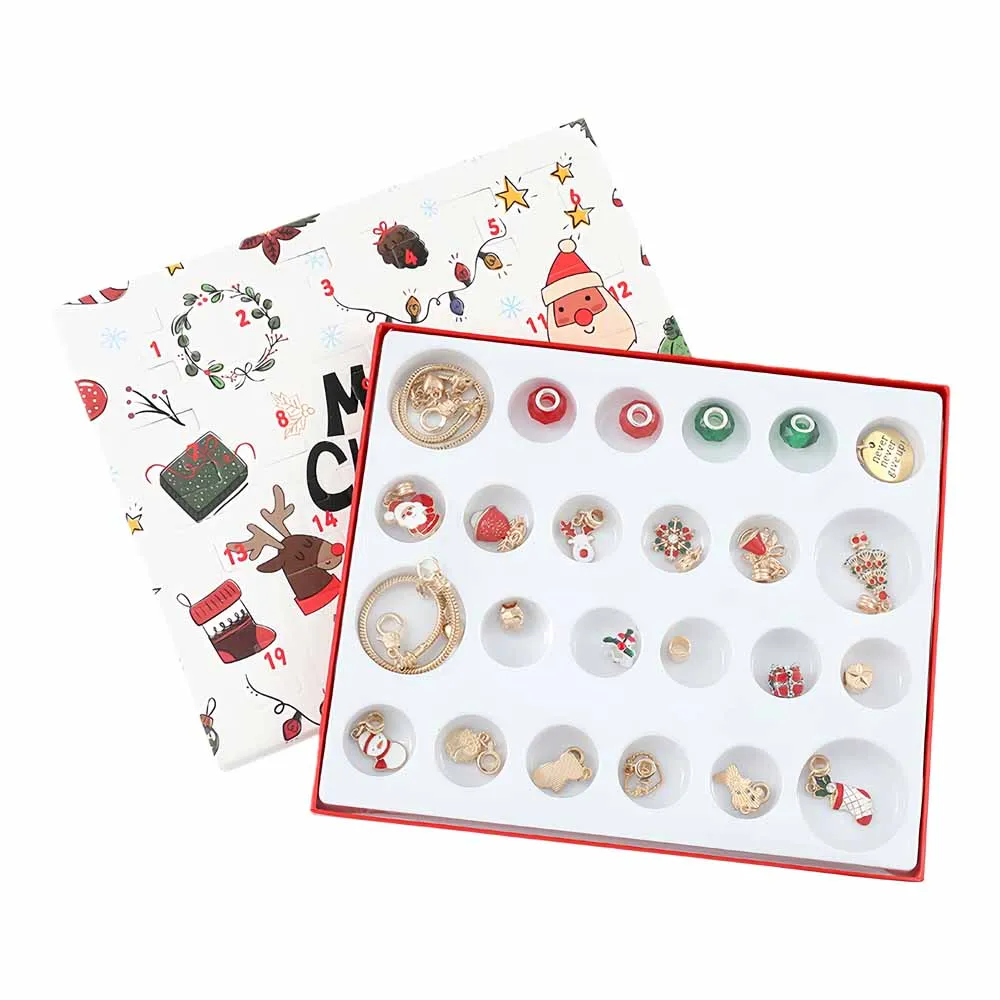 Christmas Mystery Box DIY Beaded Bracelet 24Pcs/Set Christmas Decorations Sparkling Beads Christmas Gift for Girls and Kids
Christmas Mystery Box DIY Beaded Bracelet 24Pcs/Set Christmas Decorations Sparkling Beads Christmas Gift for Girls and Kids