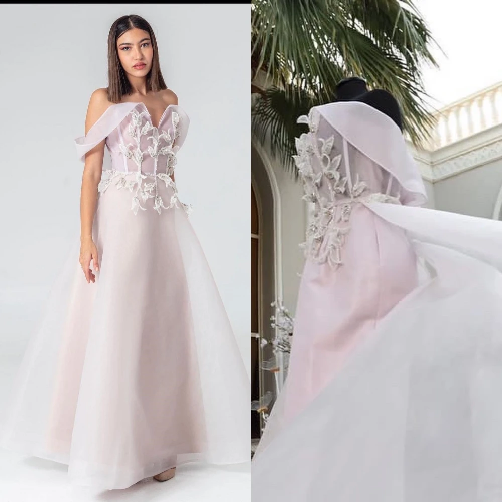 Elegant Intricate Off-the-shoulder A-line Floor Length Beading Formal Ocassion Gown Organza vestidos de coquetel
Elegant Intricate Off-the-shoulder A-line Floor Length Beading Formal Ocassion Gown Organza vestidos de coquetel
