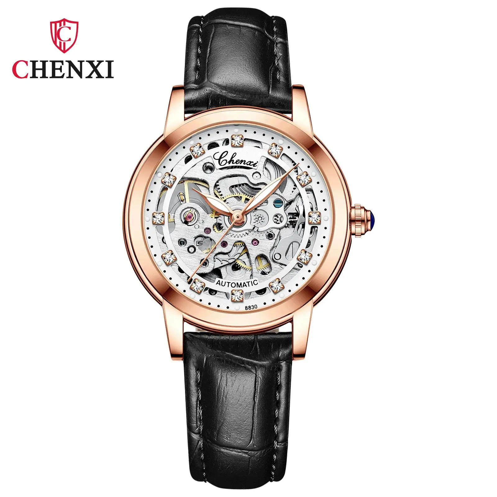 Dawn fashion diamond inlaid full-automatic hollow mechanical watch Women live broadcast Tiktok cross-border trade watch NO5
Dawn fashion diamond inlaid full-automatic hollow mechanical watch Women live broadcast Tiktok cross-border trade watch NO5