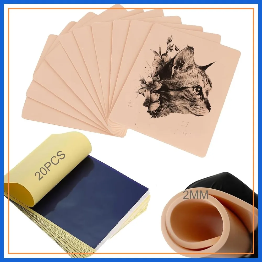 30PCS Tattoo Skin Practice Kit: 10 Fake Skins + 20 Transfer Papers for Tattoo Artists
30PCS Tattoo Skin Practice Kit: 10 Fake Skins + 20 Transfer Papers for Tattoo Artists