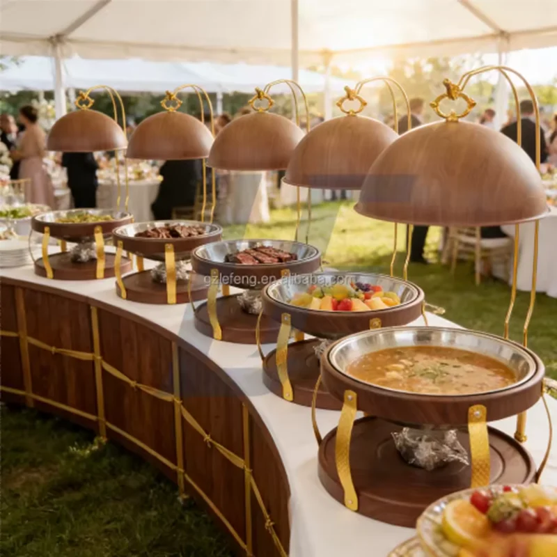 Hotel environmental buffet stove stainless steel wood grain color insulation, gold-plated commercial banquet food insulation
Hotel environmental buffet stove stainless steel wood grain color insulation, gold-plated commercial banquet food insulation