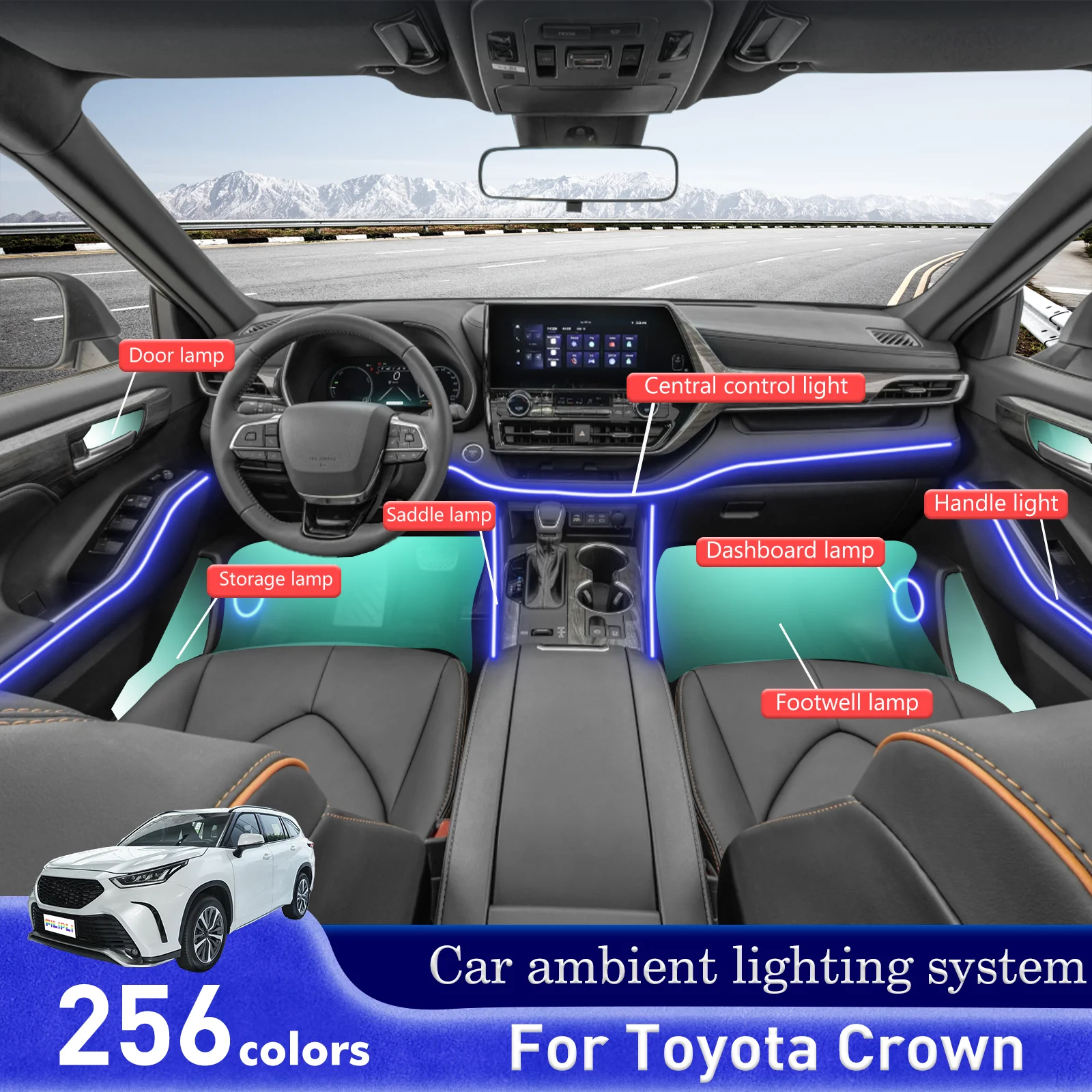 For Toyota Crown Smart Remote Control RGB 64 Colors LED Car Interior Ambient Light Energy Saving Efficient Lamp Kit
For Toyota Crown Smart Remote Control RGB 64 Colors LED Car Interior Ambient Light Energy Saving Efficient Lamp Kit