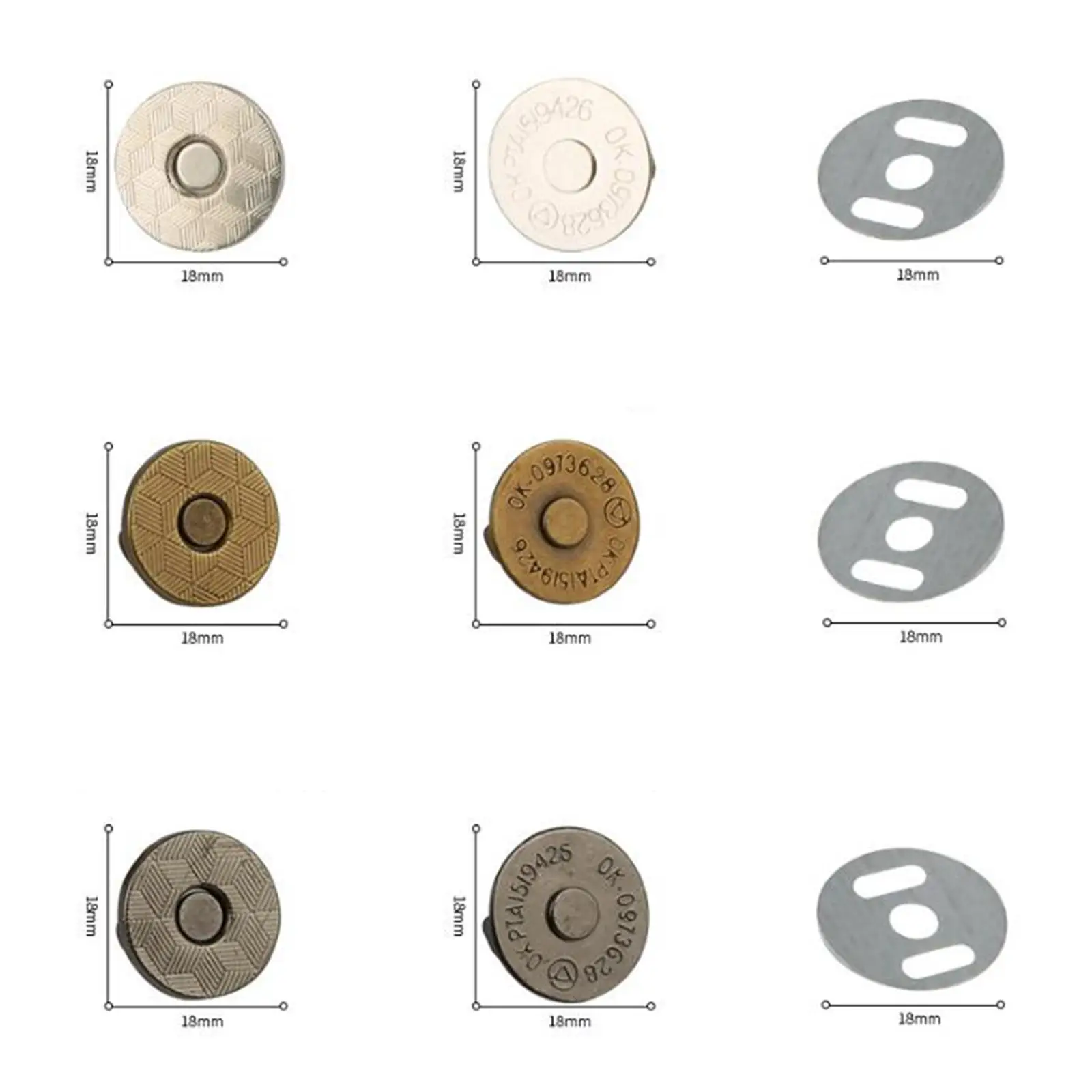 20x Metal Buttons Snaps Wallet Buttons Parts Accessories Round Home Supplies
20x Metal Buttons Snaps Wallet Buttons Parts Accessories Round Home Supplies