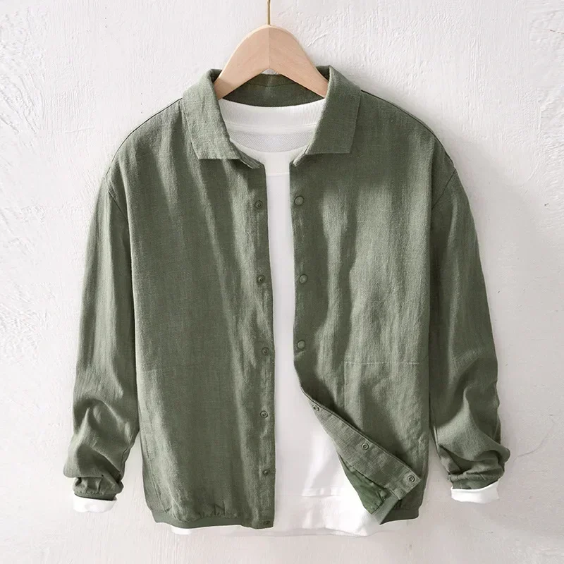 Spring Summer Jackets for Men Daily Casual Baseball Jacket Solid Color Loose Button Cotton Linen Jacket Japanese Style Male Coat
Spring Summer Jackets for Men Daily Casual Baseball Jacket Solid Color Loose Button Cotton Linen Jacket Japanese Style Male Coat