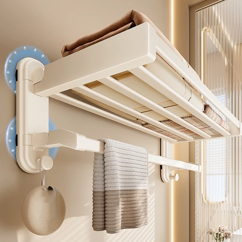 Four Suction Cup Towel Rack, Bathroom Hole-free,hanging Pole Storage Rack Hanging Pole Toilet Double Folding Towel Rack
Four Suction Cup Towel Rack, Bathroom Hole-free,hanging Pole Storage Rack Hanging Pole Toilet Double Folding Towel Rack